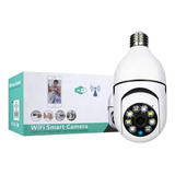 Ampolleta Panoramica Camara Seguridad Wifi Color Blanca