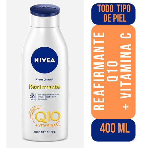 Crema Corporal Nivea Reafirmante Q10 + Vitamina C, 400 Ml.