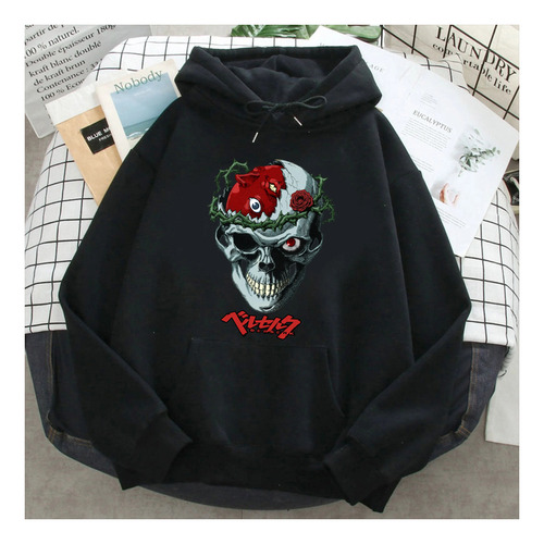 Sudadera Manga Berserker Armor De Skull Knight Con Capucha B