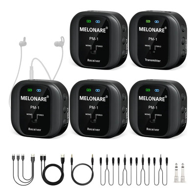 Sistema Monitor Inalámbrico In-ear 4 Receptor 10 Canales Uhf | Meses sin interés