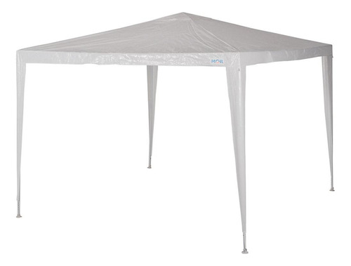 Tenda Gazebo Mor Ráfia P/ Praia Aço Carbono 3x3m Branco