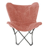 Sillón/silla Piel Sintética Plegable Premium C/ Estuche Rosa