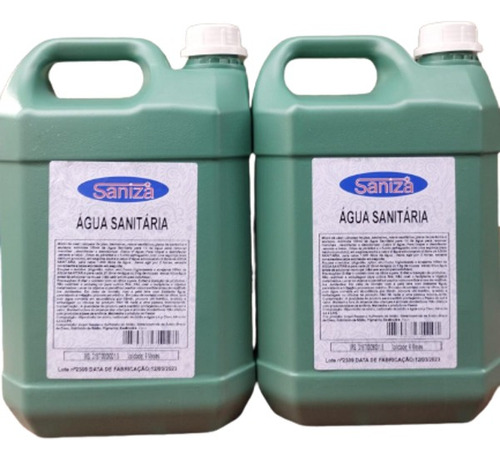 Água Sanitária Saniza Kit Com 2 Galoes (10 Litros)