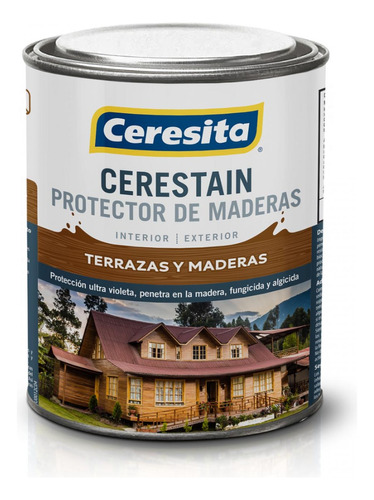  Protector Madera Cerestain Litro 1/4 Galón Ceresita Colores