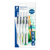 Kit Pincel Para Aquarela Staedtler Com Reservatório 4 Pçs