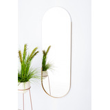 Espelho Grande Pinterest Oval Corpo Inteiro Luxo 150x50cm