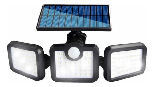 Reflector Led Solar 3 Cuerpos Exterior Cobertura 270o 108led