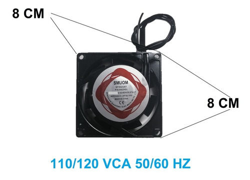 Ventilador Enfriador Para Incubadora 110-120vca 8x8x2.5 Cm