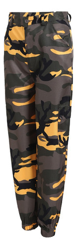 Jogger Cargo Mujer Casual Cómodo Camuflaje Pantalón