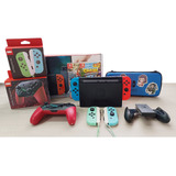 Nintendo Switch V1 + 3 Controles + 2 Juegos + Estuche Regalo