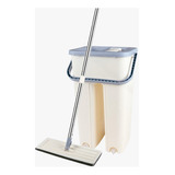 Balde Flat Mop Esfregão Limpa Lava E Seca Rodo Gira 360