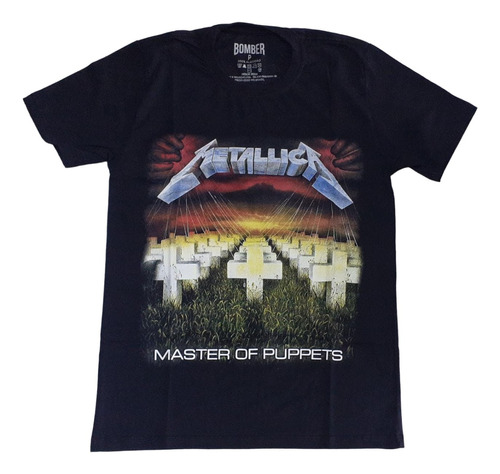 Camiseta Metallica Master Of Puppets Preta Rock Metal Bo606