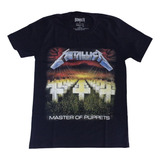 Camiseta Metallica Master Of Puppets Preta Rock Metal Bo606