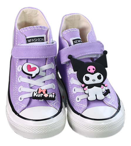 Zapatillas Kuromi De Sanrio Para Niñas, Zapatos Altos De Lon