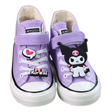 Zapatillas Kuromi De Sanrio Para Niñas, Zapatos Altos De Lon