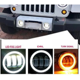 Par Faros Niebla Blanco Jeep Wrangler Jk Luz Led Drl Dual