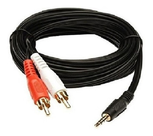 Cable Audio 2 Rca 1 Miniplug Macho 3.5 Stereo Auxiliar 1.5m 