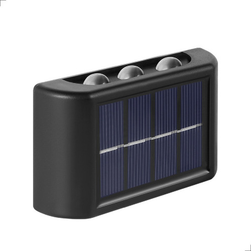 Arandela Sensor Solar Slim 6 Fachos Luminária Parede Externa