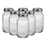 Frascos Mason Ball Jar De 32onz. Boca Regular Caja De 6pzs 