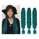 Jumbo Box Trenzas Crochet Hair 6 Paquetes 41  Color Verde Pu