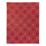 Tapete Sala Moderno Geometrico Corrente 200x250 Cm Vermelho