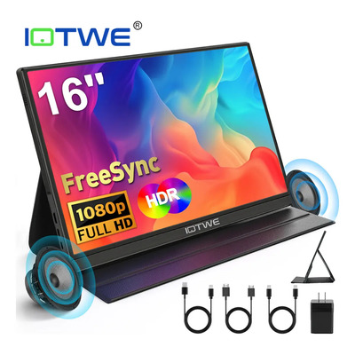 Monitor Portátil Iotwe IPS 16'' Full HD 1080p HDR USB-C HDMI Gamer | Meses sin interés