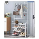 Rack Organizador Zapatero Perchero Ropa Colgador 4 Niveles