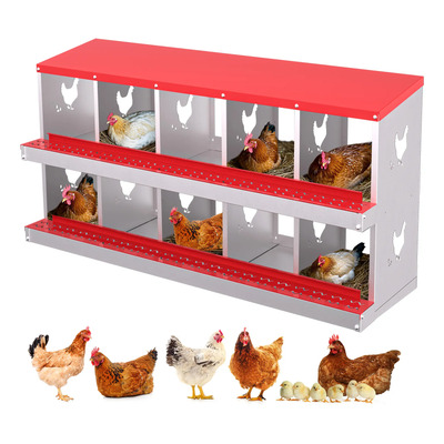 Caja Nidificación 6 Comp Gallinas Piernas Metal Percha Tapa | Meses sin interés