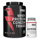 Whey Protein Dux Concentrado 900g + Cafeína Dux 90 Cápsulas