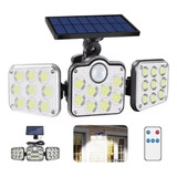 138 Led Luz Lámpara Solar Exteriore De Pared Sensor 3 Modos