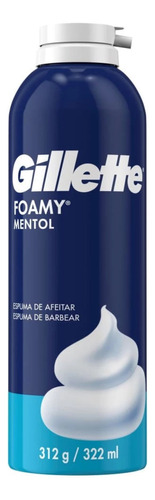 Espuma De Afeitar Gillette Foamy Mentol 312 Gr