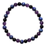 Zenergy Gems Pulsera De Cuentas De 6 Mm De Cristal De Piedra