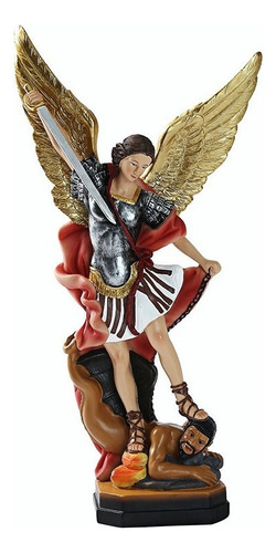 San Miguel Arcángel, 50 Cm. Figura Esculpida En Resina