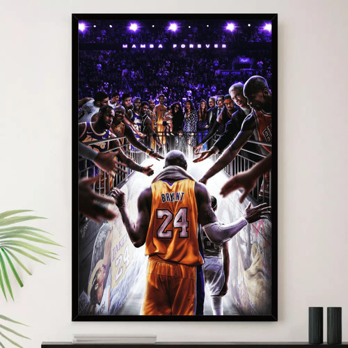 Quadro Kobe Bryant Lakers Deus Decorativo A3 35x45cm