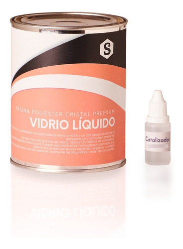 5 Kg  Vidrio Liquido Resina Cristal Premium + Catalizador 