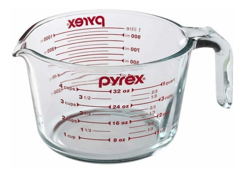 Jarra Medidora De Vidrio 1 Lt Pyrex  Apta Microondas