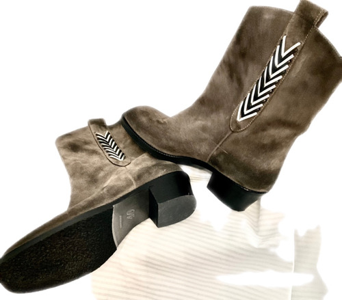 Botas Texanas Marc Ellis Talle 39 Arg, 40 Eu, Gris Topo