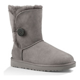 Botas Mujer Ugg Modelo Classic Bailey Button Ii Gris 