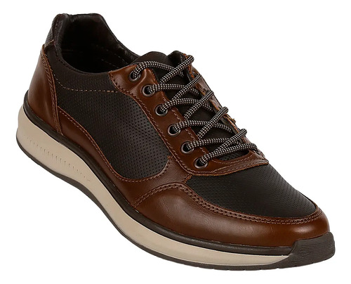 Zapato Casual Hombre Café Piel Stfashion 12403800