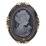 Cameo Con Diseño Victoriano Vintage De Queen Lady, Color Neg