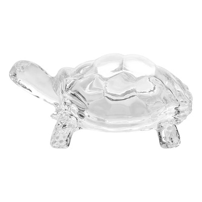 1 Pieza De Adorno De Tortuga De Vidrio Transparente