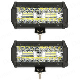 Kit 2 Farol De Barra Super Led 120w 12v/48v Jeep Troller