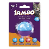 Bolinha Com Luz Piscante Interativa Para Gatos Jambo 7 Cores Cor Azul E Roxa