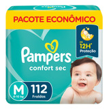 Fralda Pampers Confort Sec M 112 Unidades