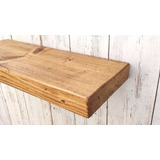 Dos Estante Flotante En Madera Maciza Guayubira 83x25x3