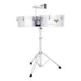 Timbales Matador M257 De 14 /15 Cromados Con Atril Y Soporte