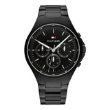 Reloj Para Hombre Tommy Hilfiger Justin Acero Inox Negro 