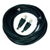 Cabo De Internet Rede 10 Metros Lan Montado Preto Rj45