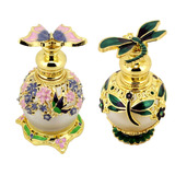 Ywnyt 2 Botellas De Perfume De Vidrio Recargables Vintage, D