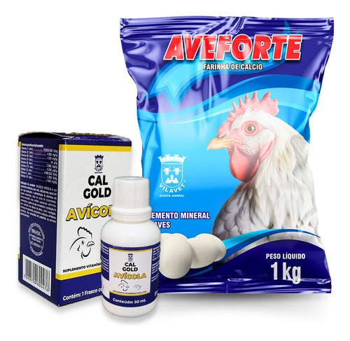 Aveforte 1kg Mineral Calgold Avícola Ade Pintinho Postura